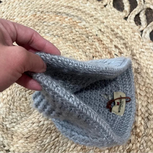 Woolrich Chunky Knit Radar Hat in Gray Wool Beanie - Picture 4 of 5